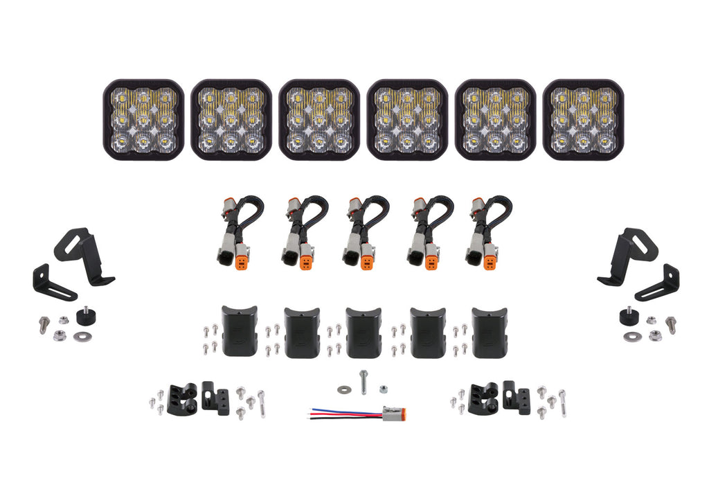 Diode Dynamics - SS5 Sport Universal CrossLink 6-Pod Lightbar White Driving