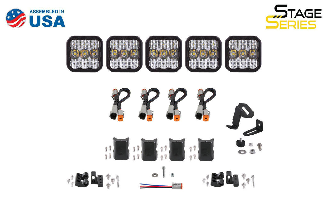 Diode Dynamics - SS5 Pro Universal CrossLink 5-Pod Lightbar White Combo