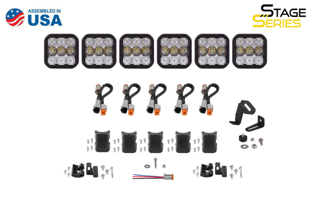 Diode Dynamics - SS5 Pro Universal CrossLink 8-Pod Lightbar Yellow Combo