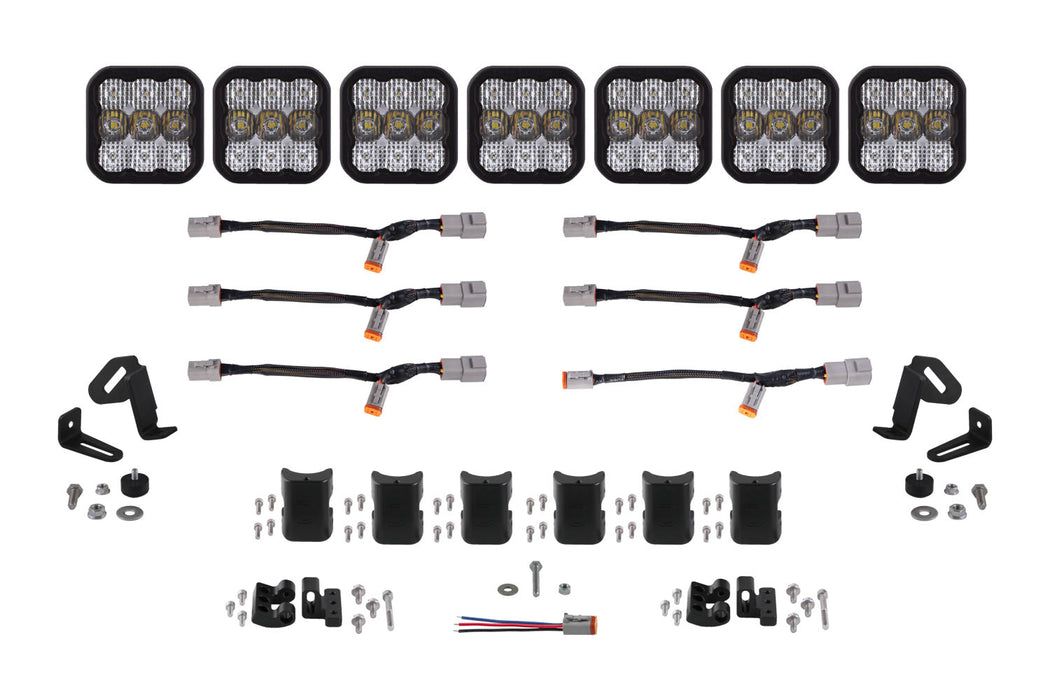 Diode Dynamics - SS5 Pro Universal CrossLink 5-Pod Lightbar White Driving