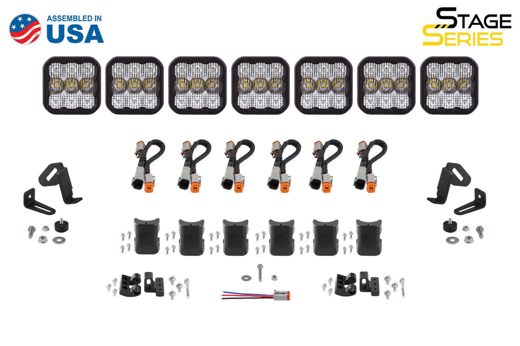 Diode Dynamics - SS5 Pro Universal CrossLink 5-Pod Lightbar Yellow Driving