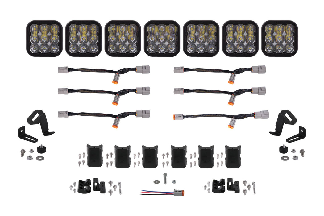 Diode Dynamics - SS5 Pro Universal CrossLink 6-Pod Lightbar White Driving