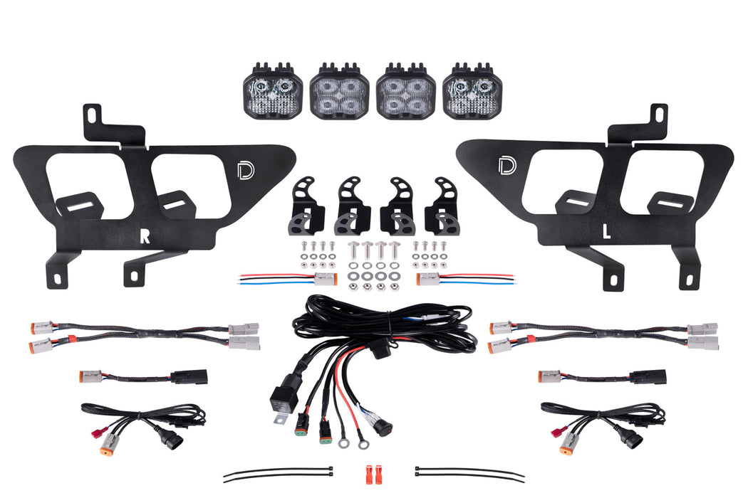 Diode Dynamics - SS3 LED Fog Pocket Kit For 2021-2022 Ford F-150 White Pro