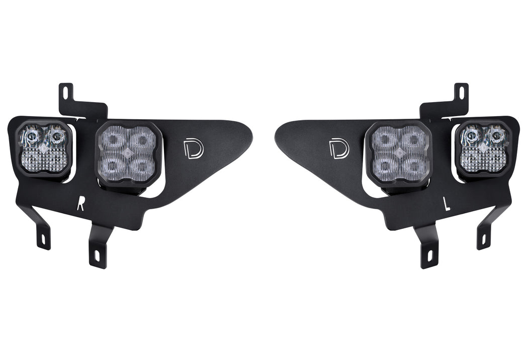 Diode Dynamics - SS3 LED Fog Pocket Kit For 2021-2022 Ford F-150 White Pro