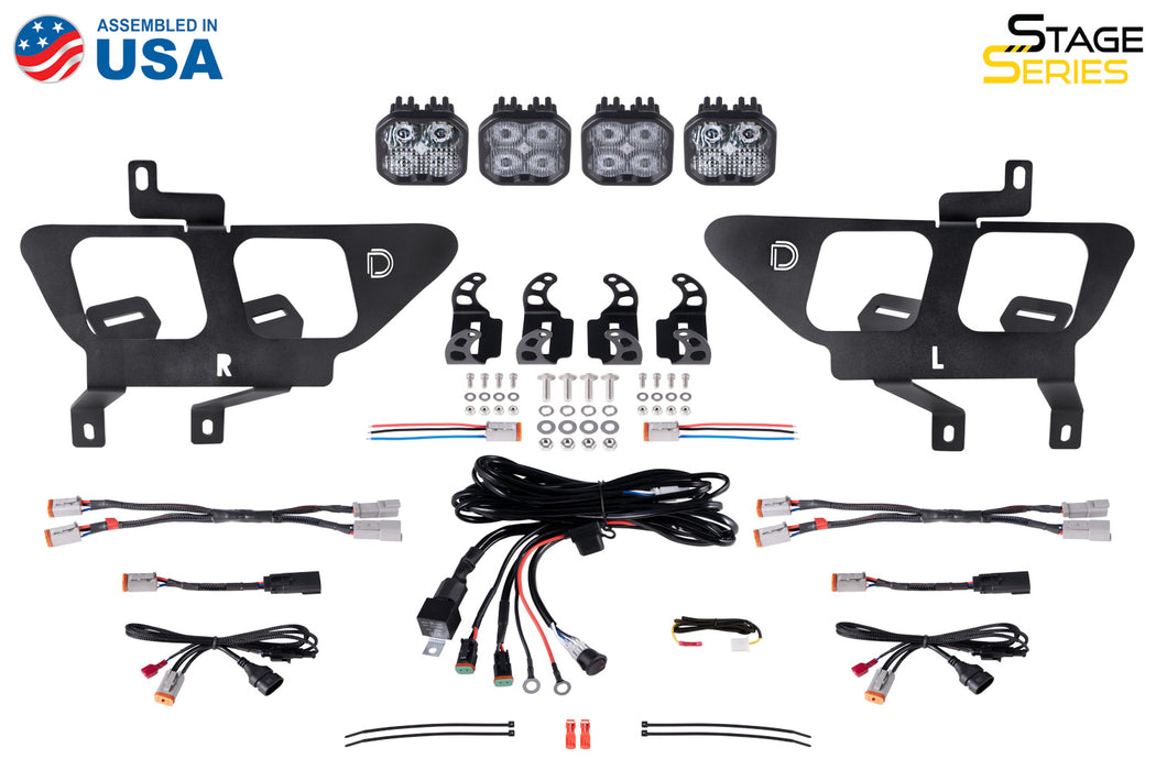 Diode Dynamics - SS3 LED Fog Pocket Kit For 2021-2022 Ford F-150 White Pro