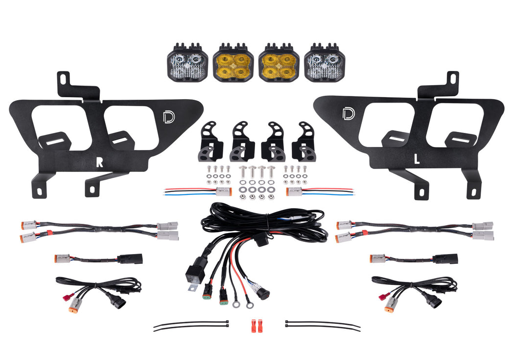 Diode Dynamics - SS3 LED Fog Pocket Kit For 2021-2022 Ford F-150 Yellow Pro