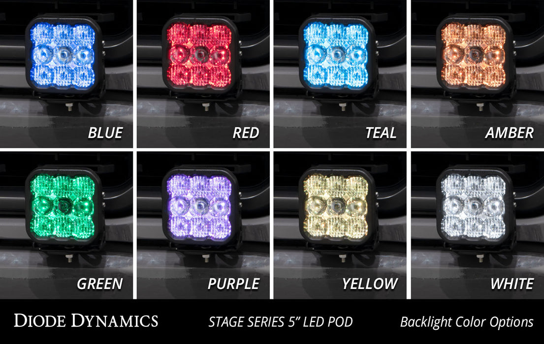 SS5 Bumper LED Pod Light Kit For 2021-2022 Ford F-150 Sport Yellow Driving