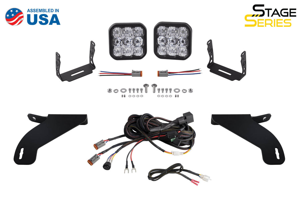 SS5 Bumper LED Pod Light Kit For 2021-2022 Ford F-150 Sport Yellow Driving