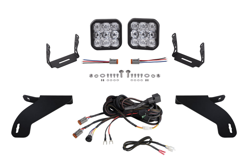 SS5 Bumper LED Pod Light Kit For 2021-2022 Ford F-150 Pro White Combo