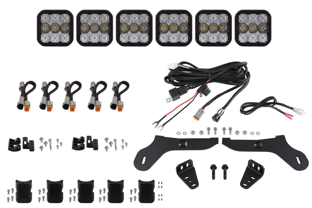 Diode Dynamics - SS5 Grille CrossLink Lightbar Kit For 2017-2020 Ford Raptor Sport White Combo