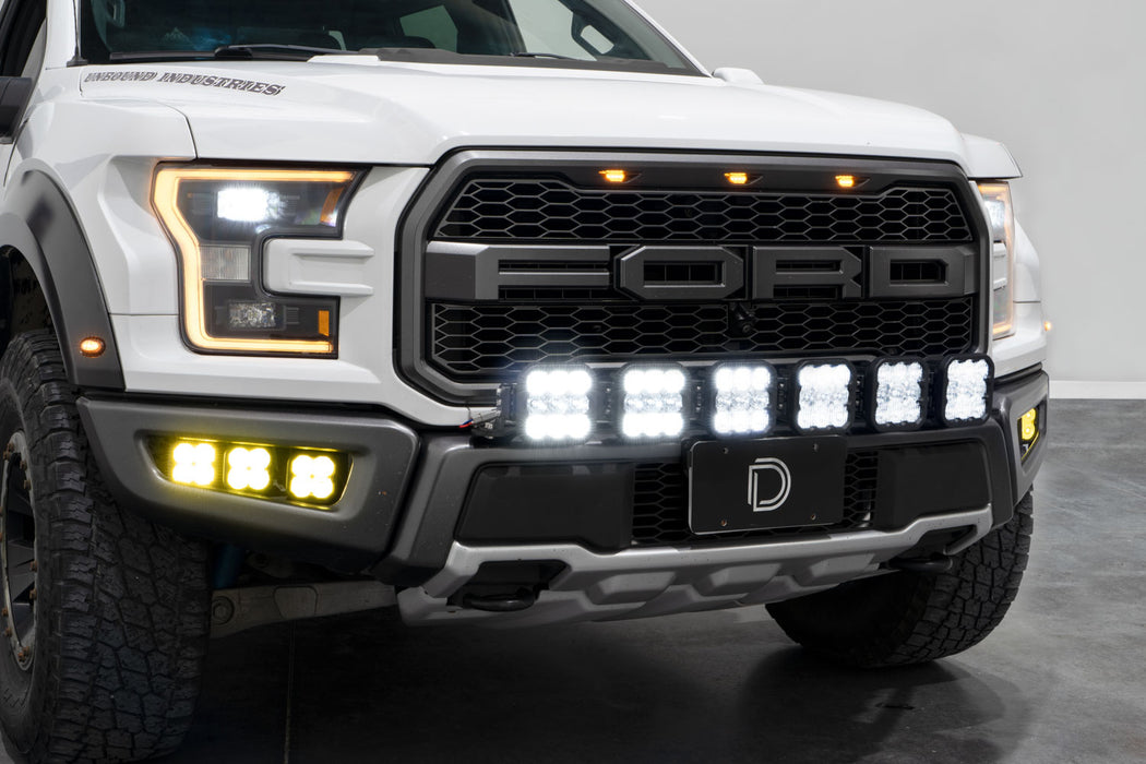 Diode Dynamics - SS5 Grille CrossLink Lightbar Kit For 2017-2020 Ford Raptor Pro Yellow Combo
