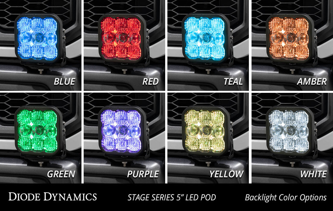 Diode Dynamics - SS5 Bumper LED Pod Light Kit For 2017-2020 Ford Raptor Pro Yellow Combo