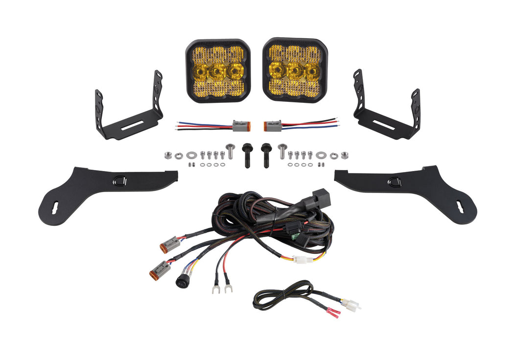 Diode Dynamics - SS5 Bumper LED Pod Light Kit For 2017-2020 Ford Raptor Pro Yellow Combo