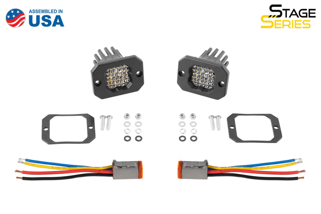 Diode Dynamics - Stage Series C1R White Flood Flush Mount LED Pod (pair)