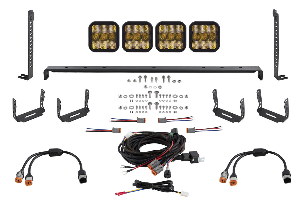 Diode Dynamics - SS5 Stealth LED 4-Pod Kit For 2014-2023 Toyota 4Runner Sport Yellow Combo