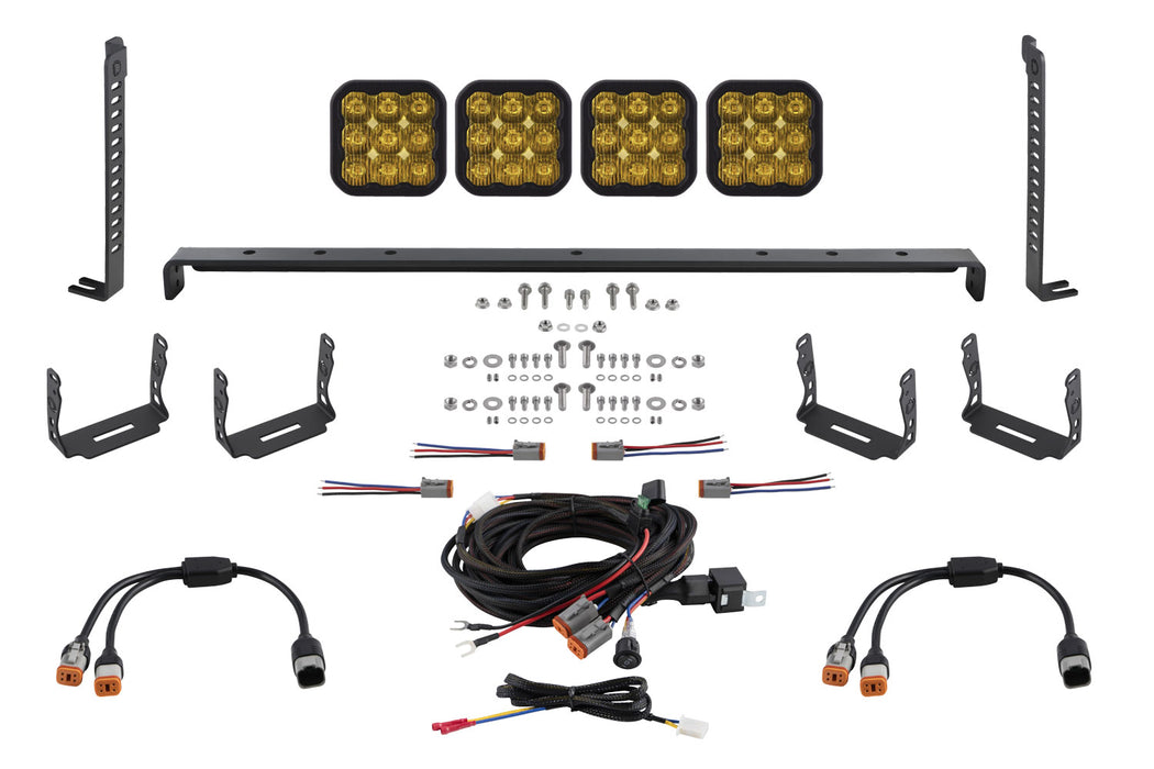 Diode Dynamics - SS5 Stealth LED 4-Pod Kit For 2014-2023 Toyota 4Runner Sport Yellow Driving