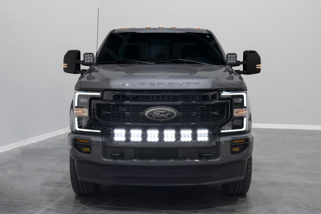 Diode Dynamics - SS5 CrossLink Grille Lightbar Kit For 2017-2022 Super Duty Sport White Combo