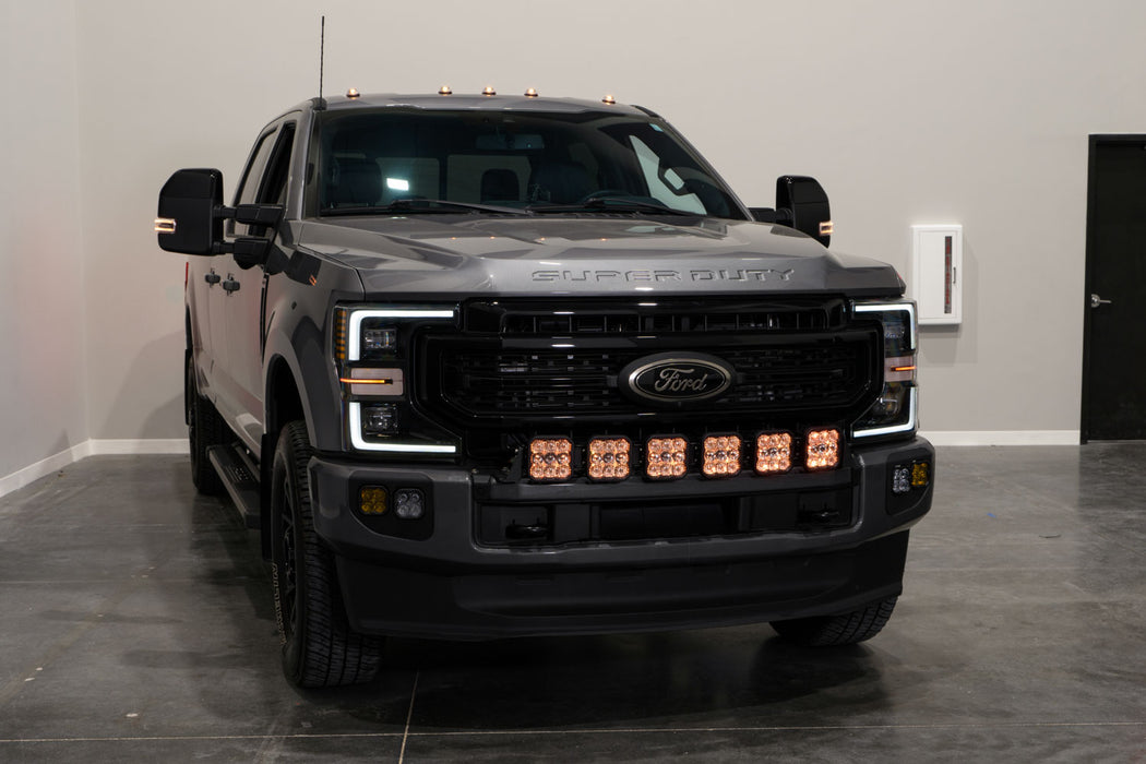 Diode Dynamics - SS5 CrossLink Grille Lightbar Kit For 2017-2022 Super Duty Sport White Combo