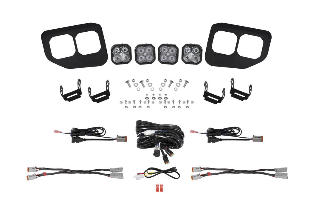 Diode Dynamics - SS3 LED Fog Pocket Kit For 2020-2022 Ford Super Duty White Pro