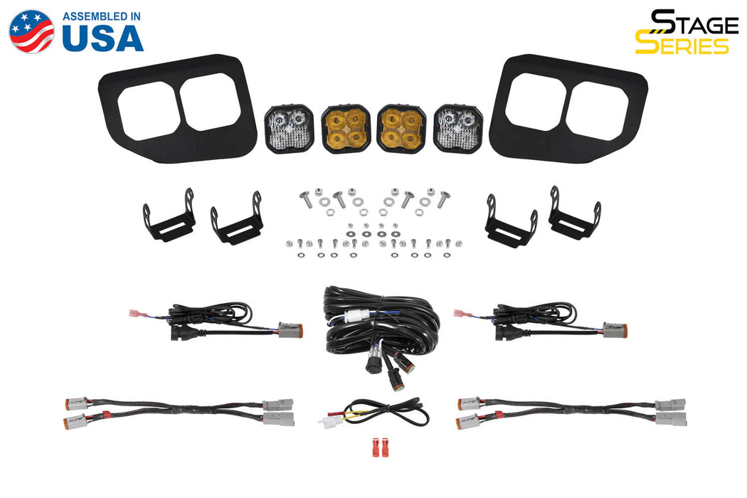 Diode Dynamics - SS3 LED Fog Pocket Kit For 2020-2022 Ford Super Duty White Pro