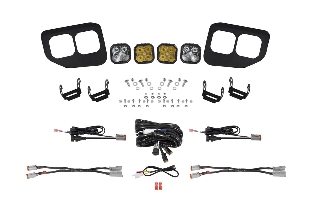 Diode Dynamics - SS3 LED Fog Pocket Kit For 2020-2022 Ford Super Duty Yellow Pro