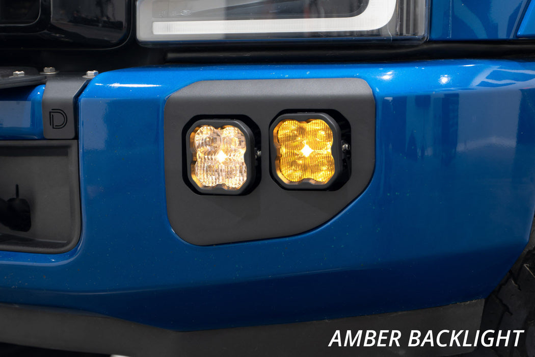 Diode Dynamics - SS3 LED Fog Pocket Kit For 2020-2022 Ford Super Duty Yellow Pro