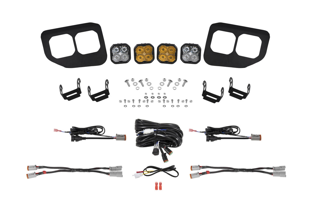 Diode Dynamics - SS3 LED Fog Pocket Kit For 2020-2022 Ford Super Duty Yellow Max