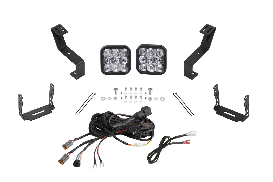 Diode Dynamics - SS5 Bumper LED Pod Light Kit For 2019+ Ram Pro White Combo