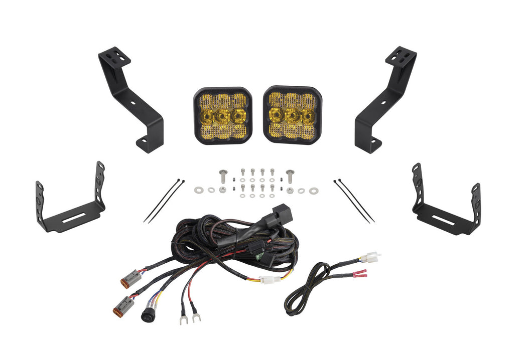 Diode Dynamics - SS5 Bumper LED Pod Light Kit For 2019+ Ram Pro Yellow Combo