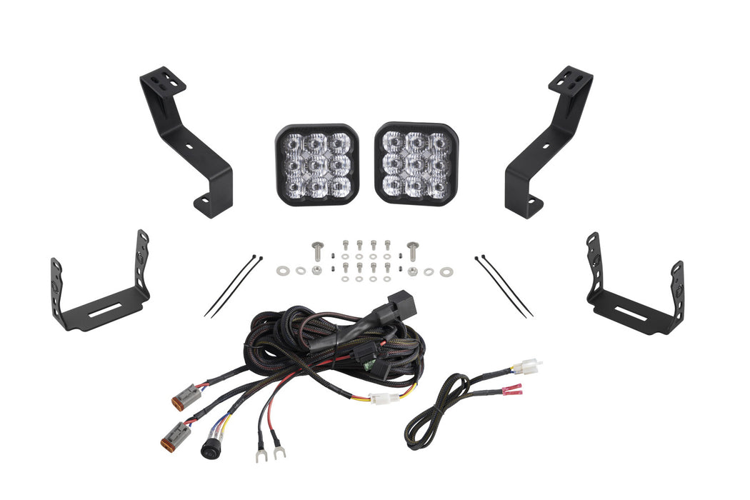 Diode Dynamics - SS5 Bumper LED Pod Light Kit For 2019+ Ram Pro White Driving