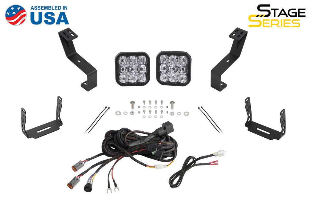 Diode Dynamics - SS5 Bumper LED Pod Light Kit For 2019+ Ram Pro White Driving