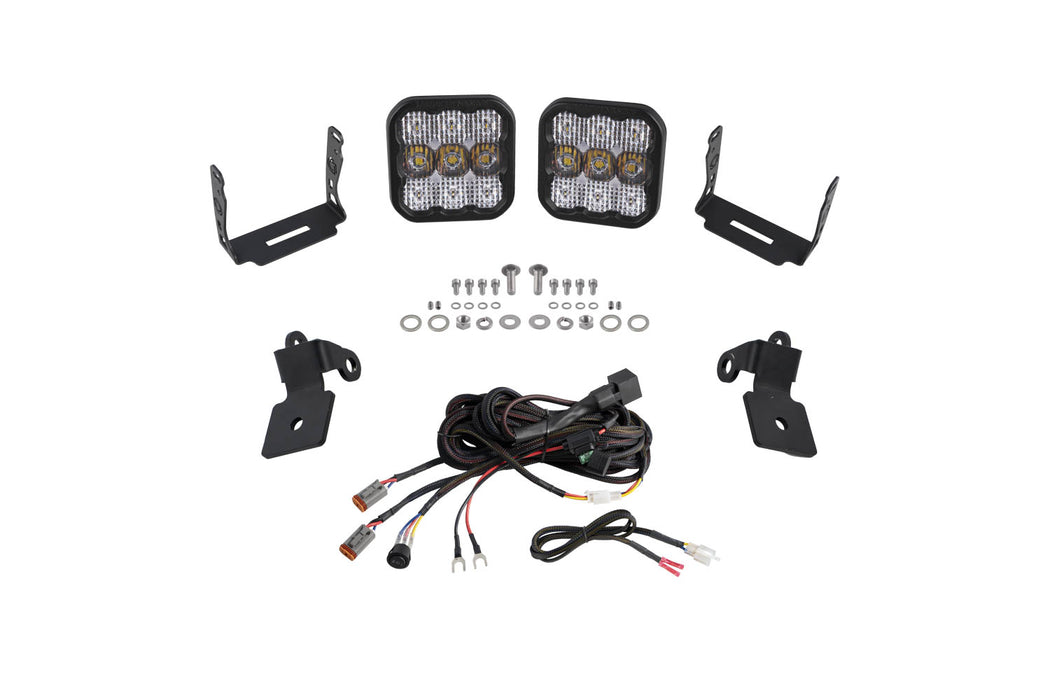 Diode Dynamics -Polaris RZR A-Pillar LED Pod Kit SS5 Pro White Combo