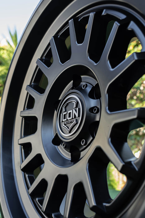 ICON Alloys Anza Satin Black 17 X 8.5 / 6 X 5.5 0mm Offset 4.75" BS