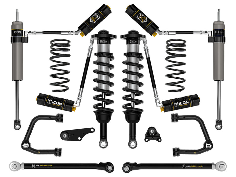 ICON 2024 Toyota Tacoma 1.25-3" Lift Stage 8 Suspension System Tubular UCA W/ Triple Rate Rear Springs