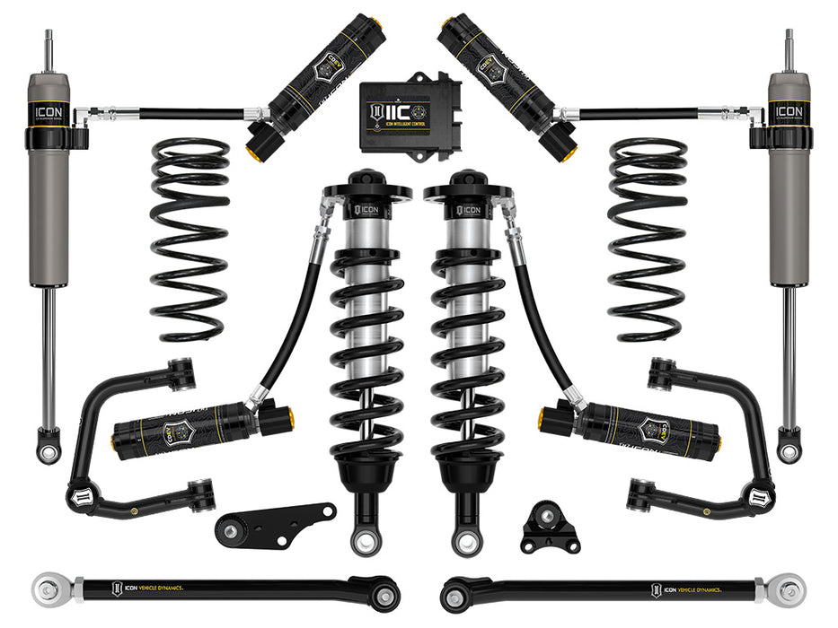 ICON 2024 Toyota Tacoma 1.25-3" Lift Stage 10 Suspension System Tubular UCA W/ Triple Rate Rear Springs