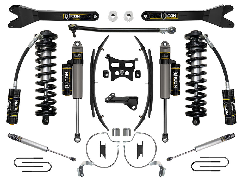 ICON 2023 Ford F-250/F-350 Super Duty 4WD 4-5.5" Lift Stage 4 Coilover Conversion System W/ Radius Arms & Expansion Packs