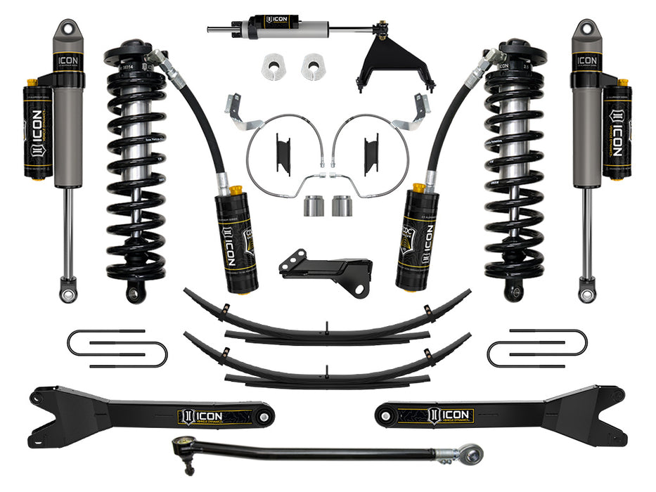 ICON 2023 Ford F-250/F-350 Super Duty 4WD 4-5.5" Lift Stage 5 Coilover Conversion System W/ Radius Arms & Expansion Packs
