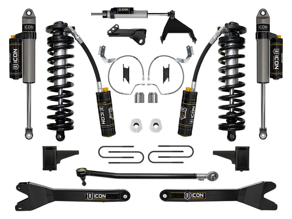 ICON 2023 Ford F-250/F-350 Super Duty 4WD 4-5.5" Lift Stage 5 Coilover Conversion System W/ Radius Arms