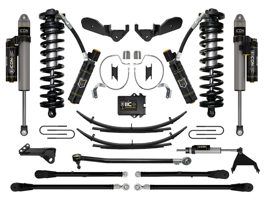 ICON 2023 Ford F-250/F-350 Super Duty 4WD 4-5.5" Lift Stage 8 Coilover Conversion System W/ Expansion Packs