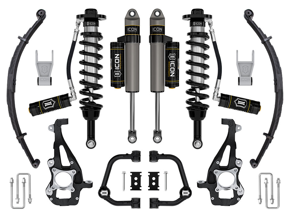 ICON 2021-2023 Ford F-150 4WD 3.5-4.5" Lift Stage 3 Suspension System Tubular UCA W/ Leaf Packs