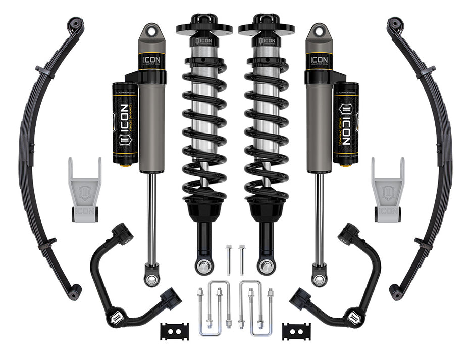 ICON 2021-2023 Ford F-150 Tremor 2.5-3" Lift Stage 2 Suspension System Tubular UCA W/ Leaf Packs