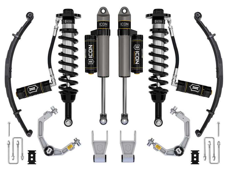 ICON 2021-2023 Ford F-150 Tremor 2.5-3" Lift Stage 3 Suspension System Billet UCA W/ Leaf Packs