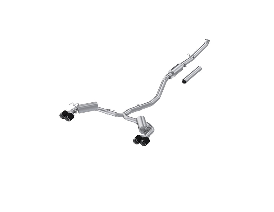 MBRP Exhaust 3in. Cat Back; 2.5in Dual Split Rear; T304; CF