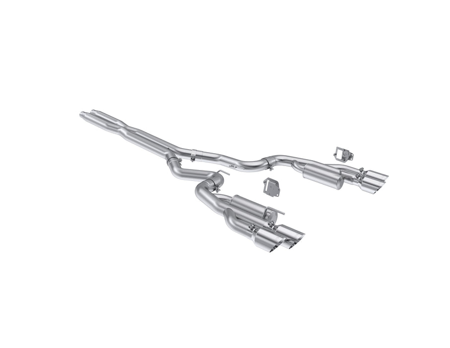 MBRP Exhaust 3in. Cat Back; With Quad 4in. Dual Wall Tips; Race Version; T304
