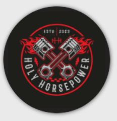 Holy Horsepower 5-pack round stickers