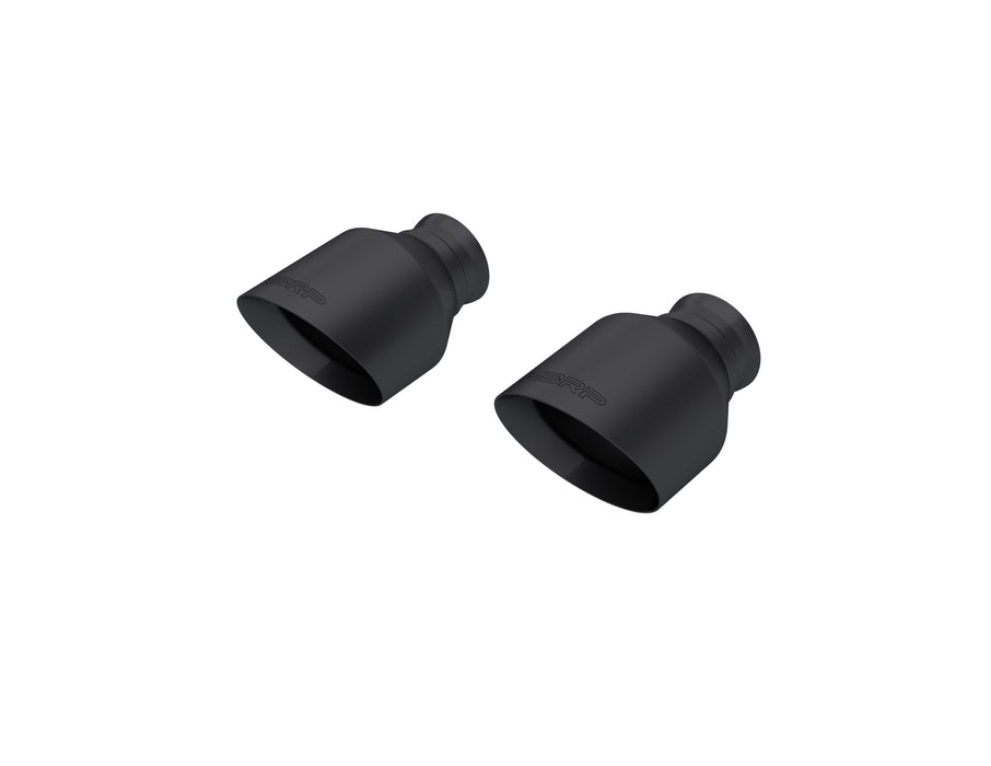 MBRP Exhaust 5in. OD SEC 70 Inlet 7.7in. In Length Dual Wall Angle Cut BLK Tip Pairs.