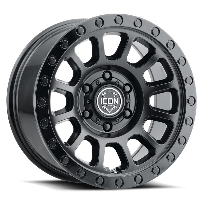 ICON Alloys Hulse Double Black 17 X 8.5 / 6 X 135 6mm Offset 5" BS