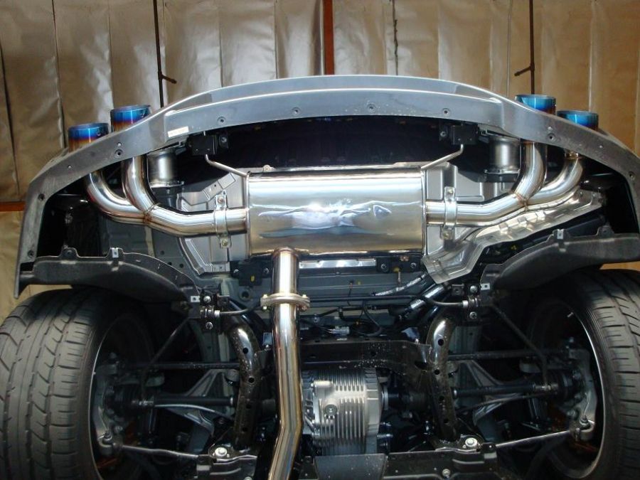 Nissan GTR R35 2009+ - Blue Titanium Tips - OE-RS - MR-CBS-NR35T-R+M
