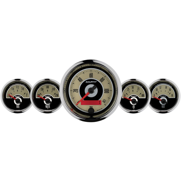 5 PC. GAUGE KIT 3-3/8 In. & 2-1/16 In.  ELEC. SPEEDOMETER CRUISER