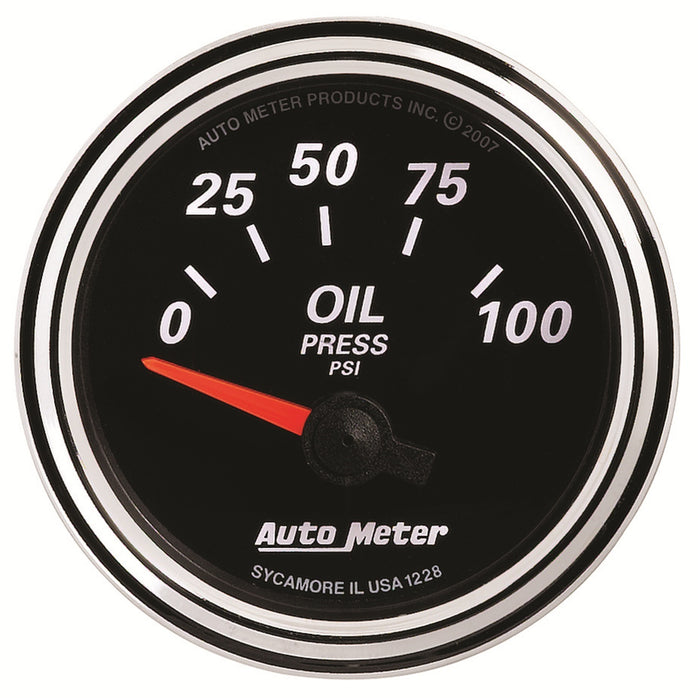 2-1/16 In. OIL PRESSURE 0-100 PSI DESIGNER BLACK II